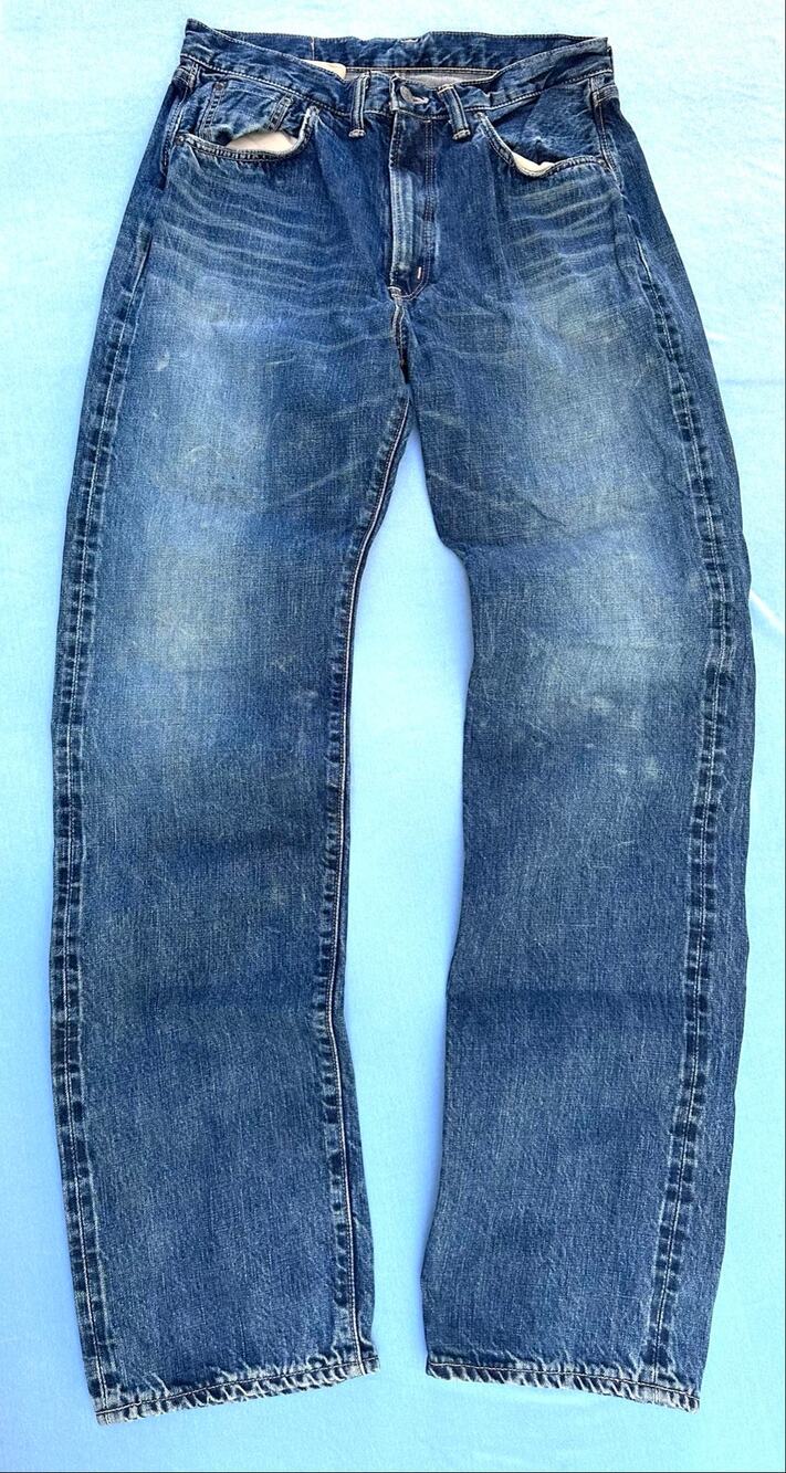 EDWIN Model 4 Regular Loose Men's Jeans 31x34 Selvage Blue Denim Made In Japan